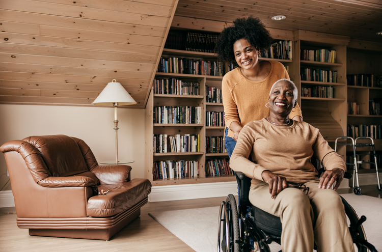 personal home care business plan home care worker with patient smiling